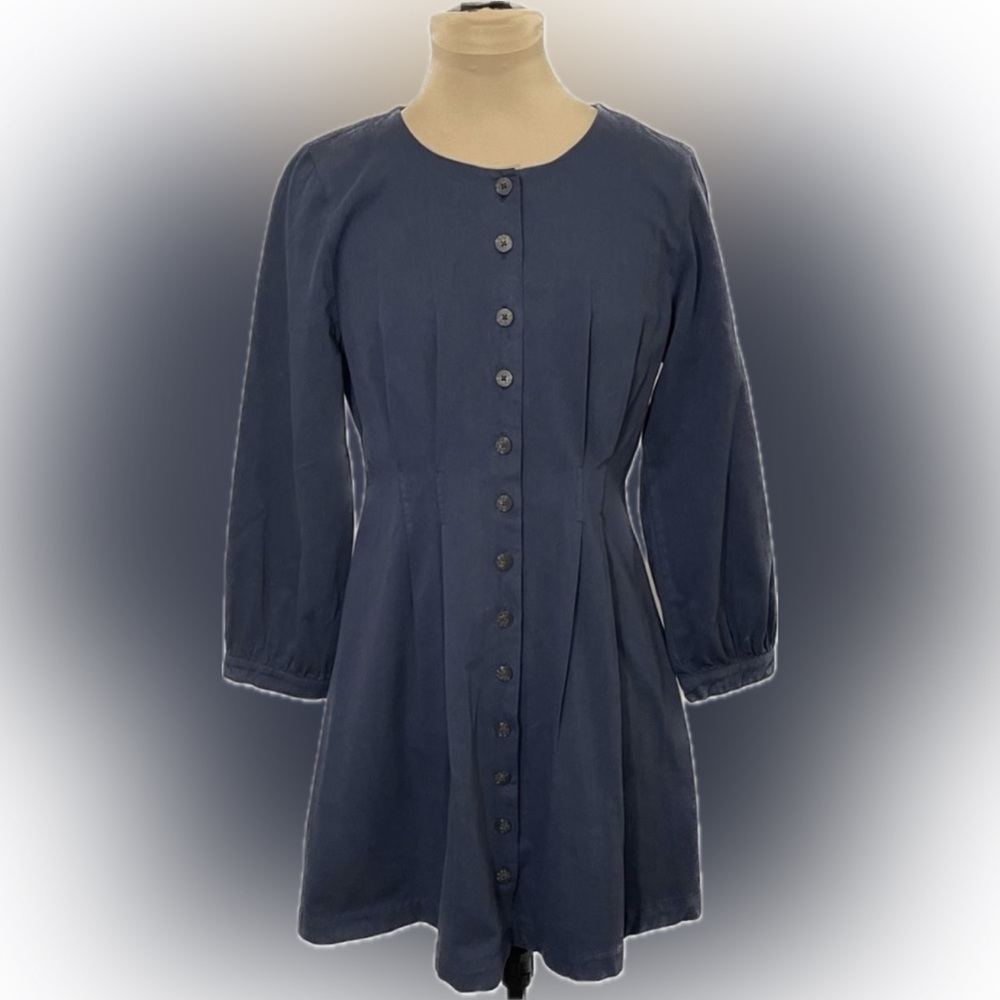 Madewell Responsible Button Front Long Sleeve Dress